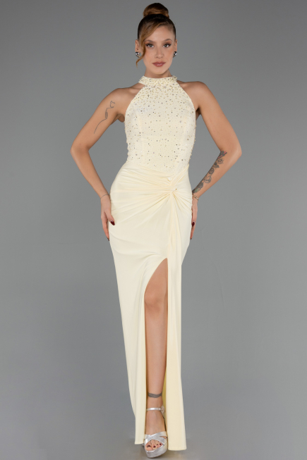 Long Yellow Prom Gown ABU6215