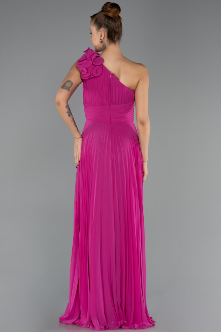 Long Fuchsia Chiffon Evening Dress ABU6593