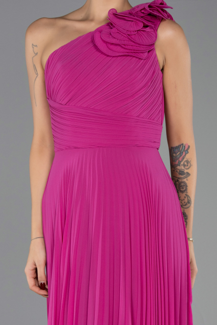 Long Fuchsia Chiffon Evening Dress ABU6593