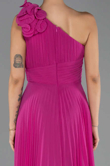 Long Fuchsia Chiffon Evening Dress ABU6593
