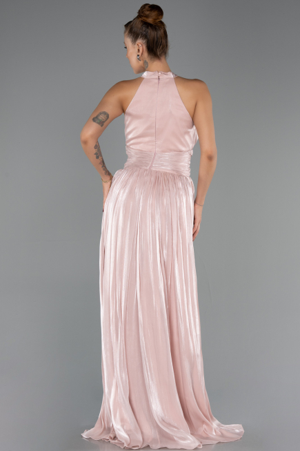 Long Powder Color Chiffon Prom Gown ABU6594