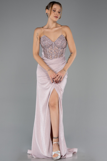 Long Powder Color Evening Dress ABU6599
