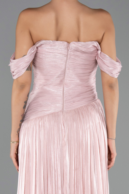 Long Powder Color Chiffon Prom Gown ABU6602