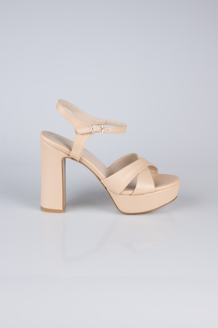 Mink Leather Platform Heel ABD2104