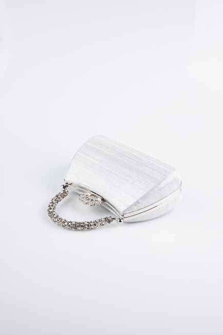 Silver Laser Cut Evening Bag KC711