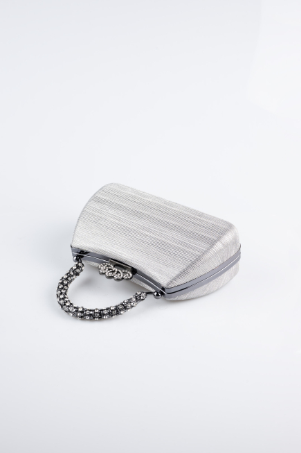 Platinum Laser Cut Evening Bag KC711