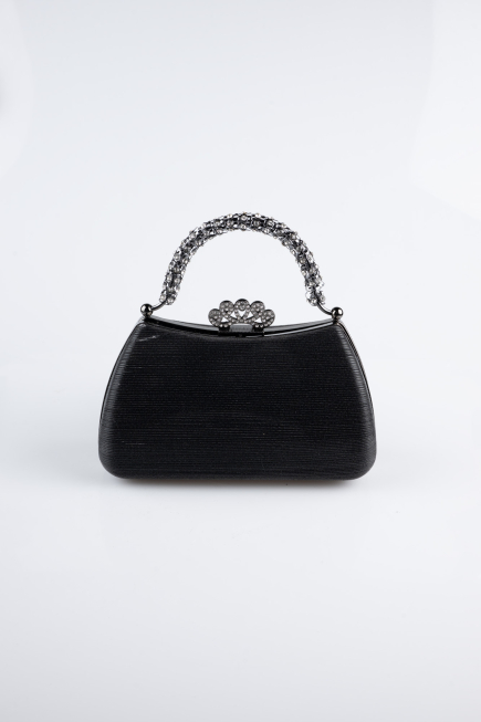 Black Laser Cut Evening Bag KC711