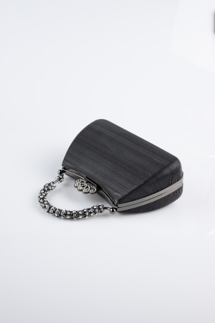 Black Laser Cut Evening Bag KC711