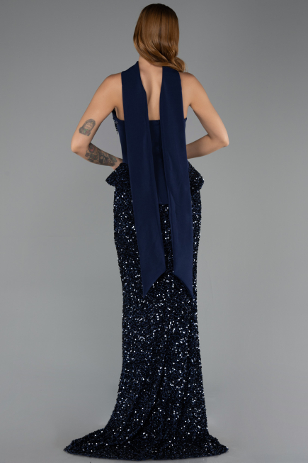 Long Navy Blue Mermaid Prom Dress ABU6620