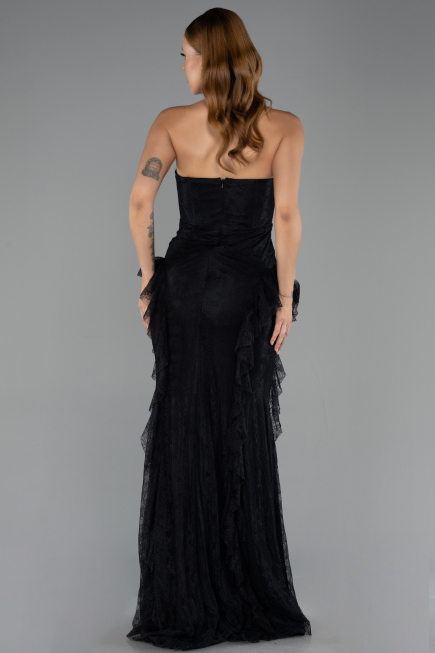 Long Black Dantelle Mermaid Evening Gown ABU6621