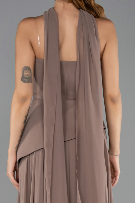 Long Cappuccino Chiffon Prom Gown ABU5763