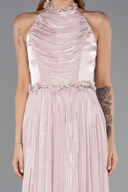 Long Powder Color Chiffon Prom Gown ABU6614