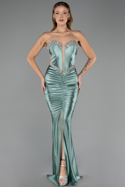Long Mint Prom Gown ABU6606