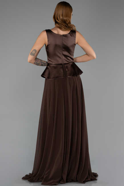 Long Brown Chiffon Evening Dress ABU6568