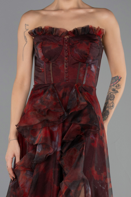 Long Burgundy Evening Dress ABU3360
