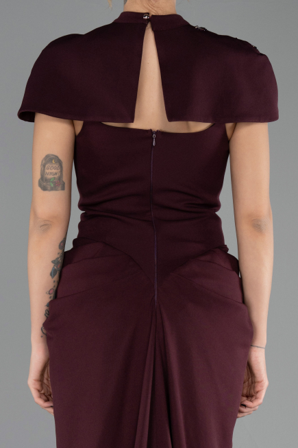 Long Cherry Colored Evening Dress ABU6645