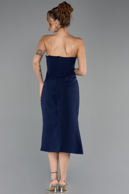 Midi Navy Blue Cocktail Dress ABK2702