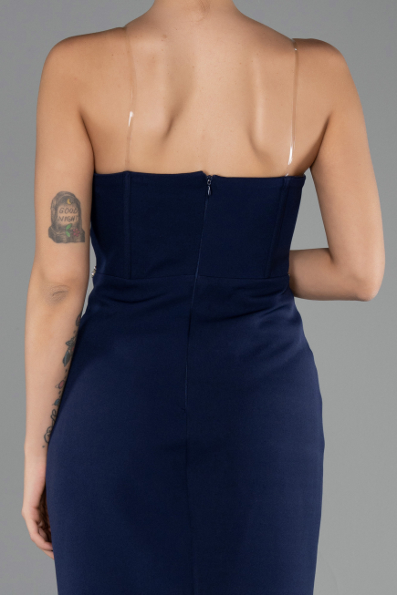Midi Navy Blue Cocktail Dress ABK2702