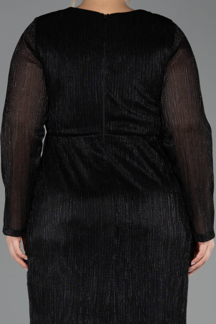 Long Black Plus Size Evening Gown ABU6609