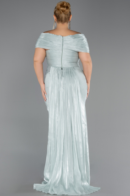 Long Mint Chiffon Plus Size Evening Gown ABU6604