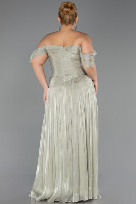 Long Mint Chiffon Plus Size Evening Gown ABU6603
