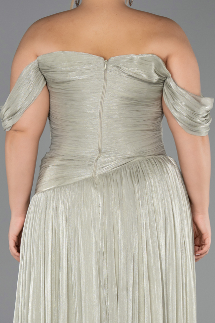 Long Mint Chiffon Plus Size Evening Gown ABU6603