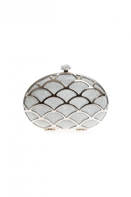 Gümüş Clutch Çanta V973