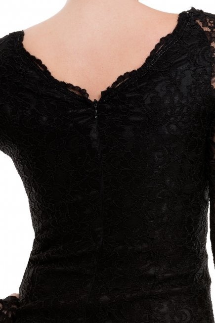 Kısa Siyah Abiye Elbise A60237