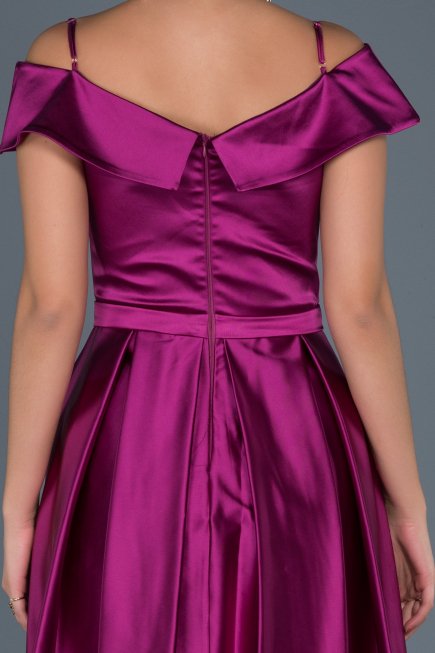 Short Satin Invitation Dress ABK309