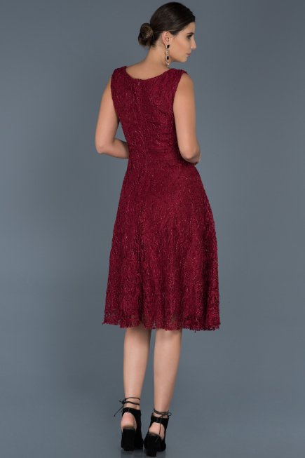 Burgundy Invitation Dress ABK317