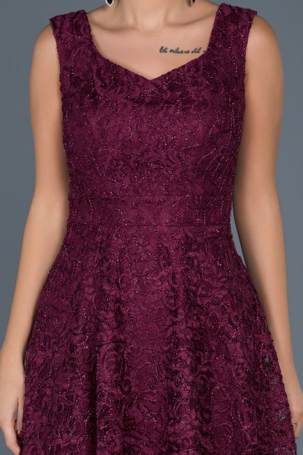 Plum Invitation Dress ABK317