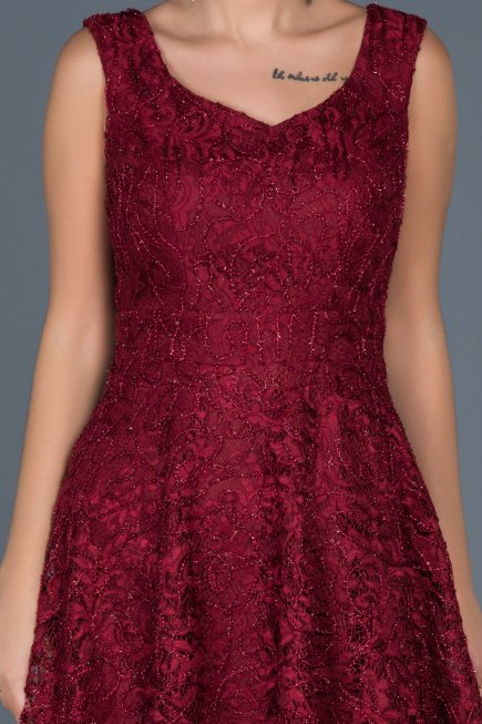 Burgundy Invitation Dress ABK317