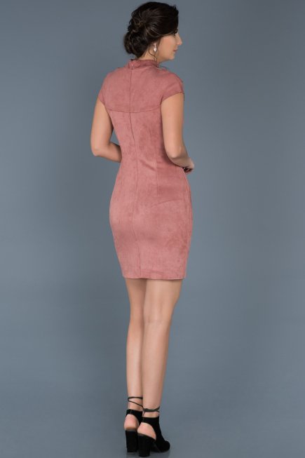 Short Powder Color Evening Dress ABK256