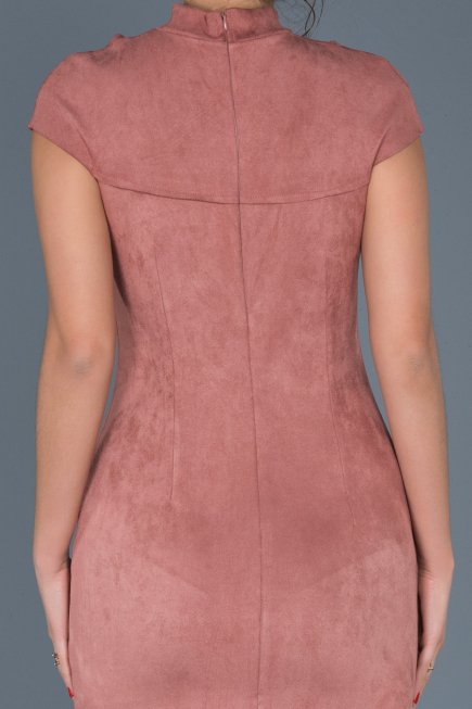 Short Powder Color Evening Dress ABK256