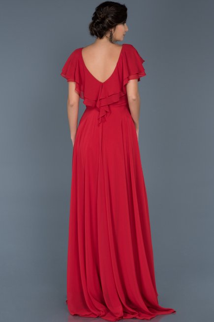 Long Red Engagement Dress ABU032