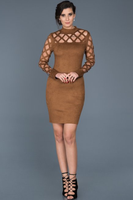 Short Wine Color Evening Dress ABK257