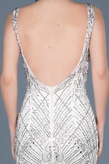 Long White Evening Dress ABU266