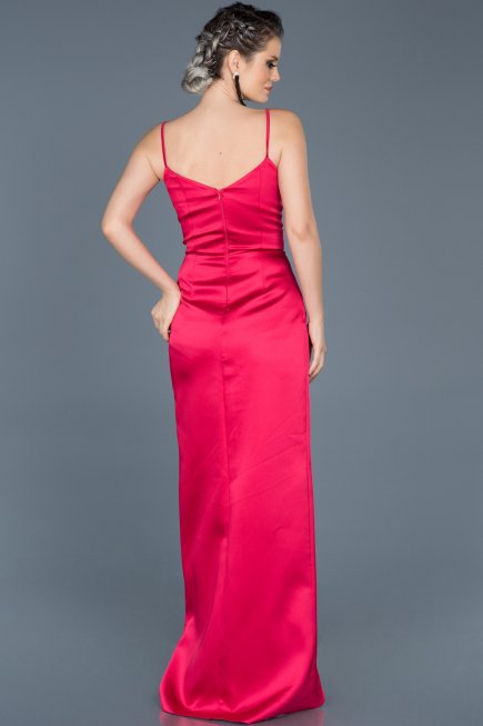 Long Fuchsia Engagement Dress ABU564
