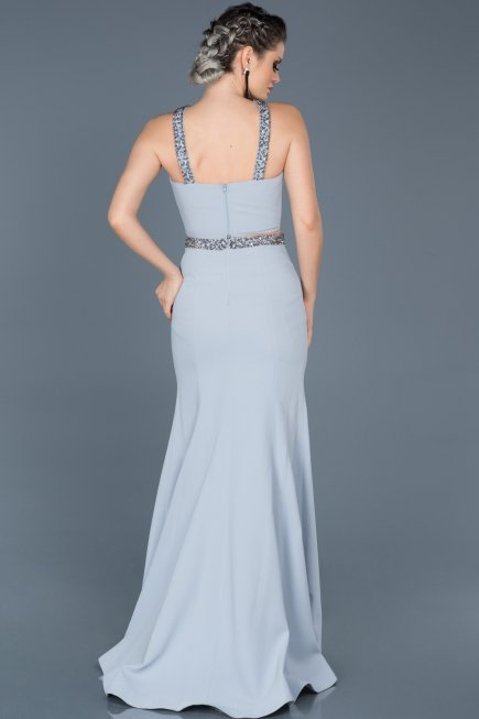 Long Grey Evening Dress ABU015