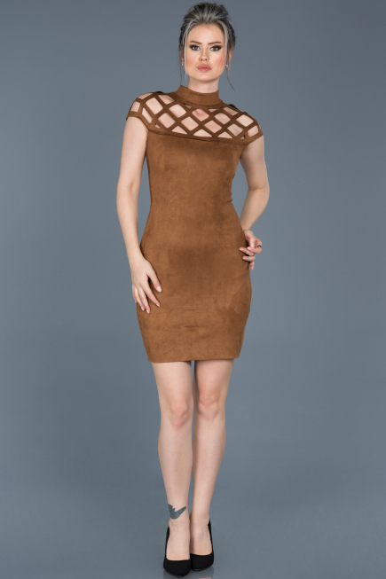 Short Wine Color Evening Dress ABK256