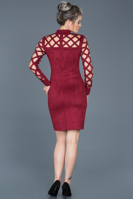 Short Burgundy Evening Dress ABK257