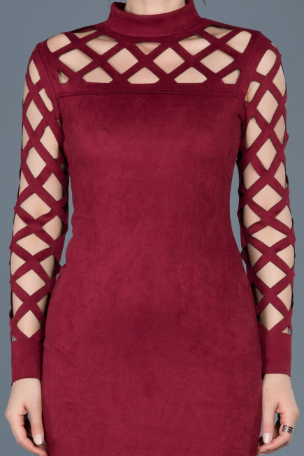 Short Burgundy Evening Dress ABK257