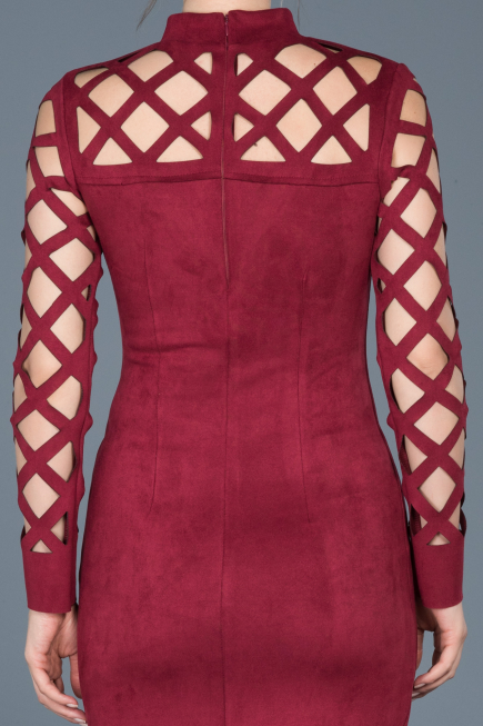 Short Burgundy Evening Dress ABK257