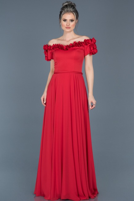 Long Red Evening Dress ABU074