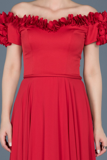 Long Red Evening Dress ABU074