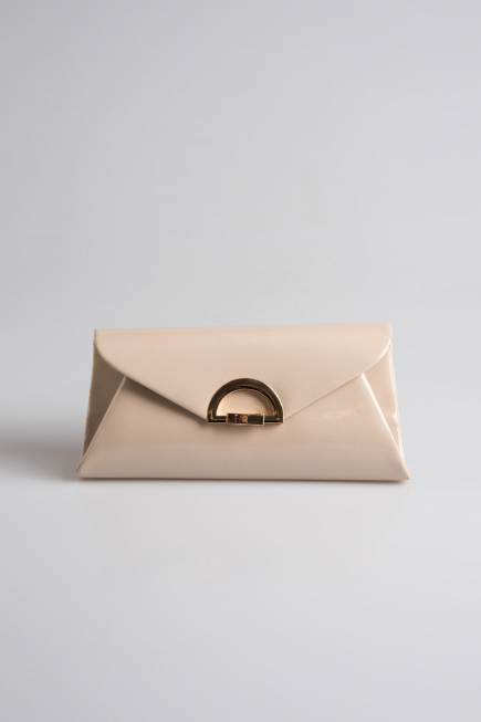 Mink Patent Leather Portfolio Bag V452