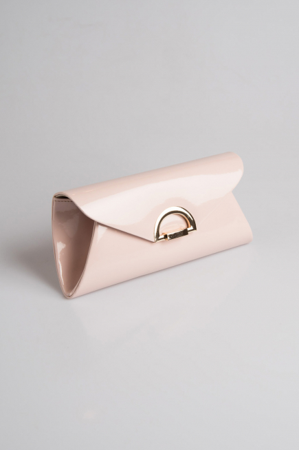 Powder Color Patent Leather Portfolio Bag V452