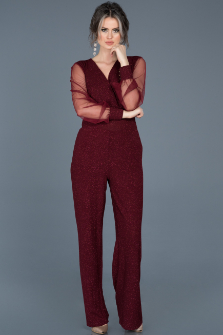 Long Burgundy Evening Dress ABT012