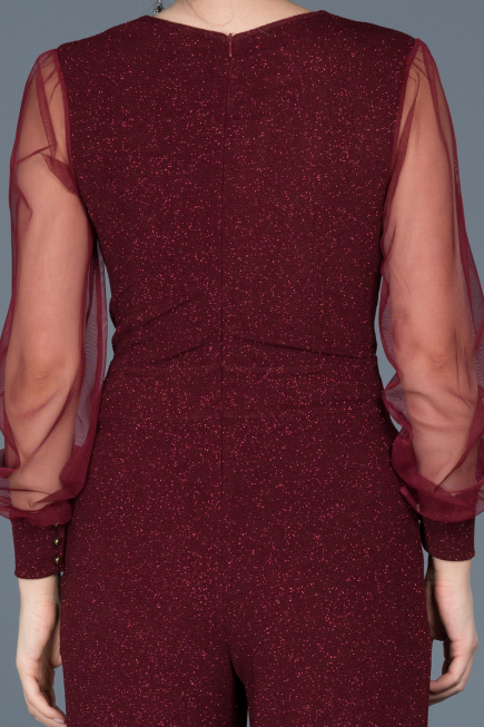 Long Burgundy Evening Dress ABT012