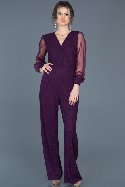 Long Plum Evening Dress ABT012
